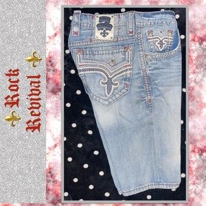 📛⛔️SOLD⛔️📛⚜️Rock Revival Denim Shorts⚜️  32.   NWOT!!